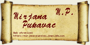 Mirjana Pupavac vizit kartica